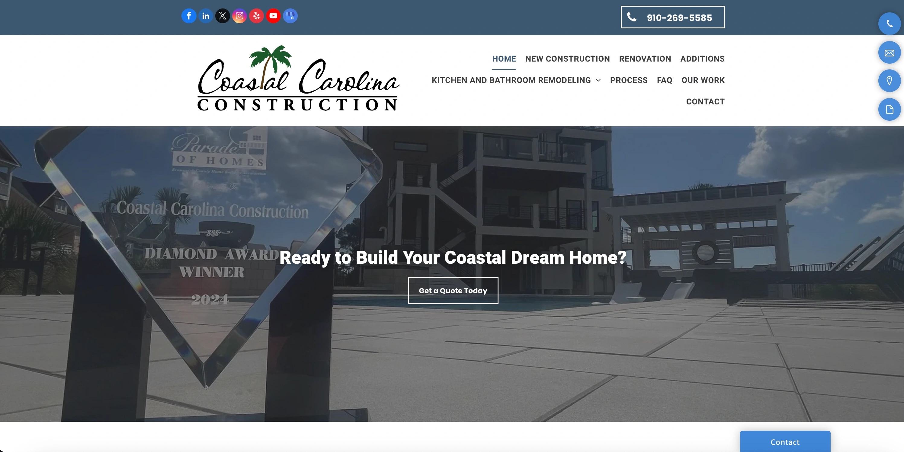Coastal Carolina Construction Website