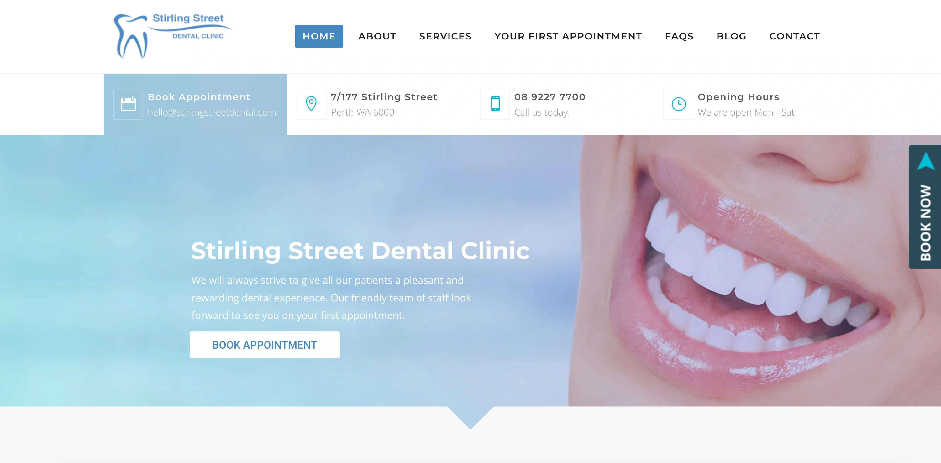 Stirling Street Dental Clinic Website