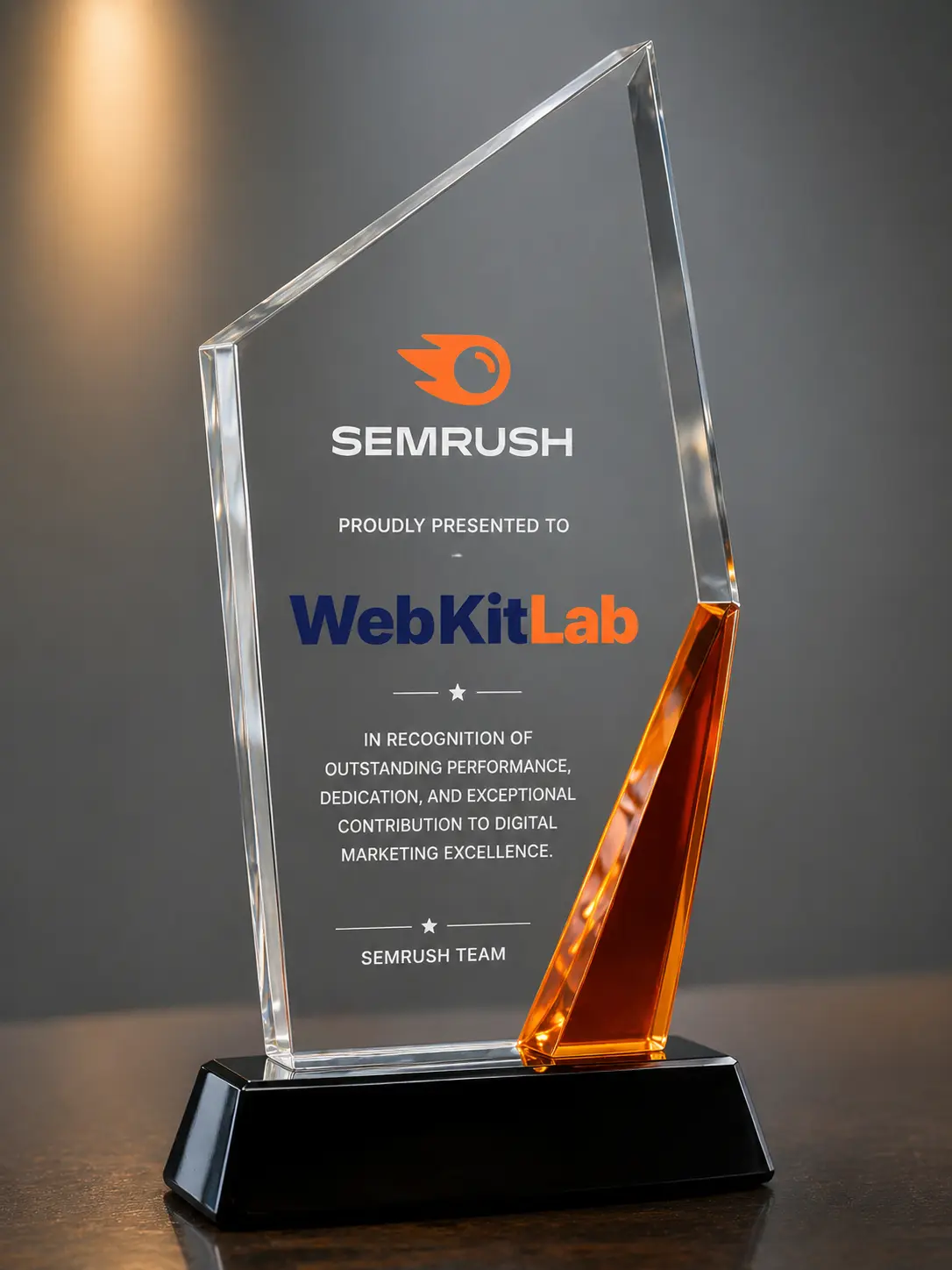 Semrush certification badge for WebKitLab digital marketing agency in Adelaide