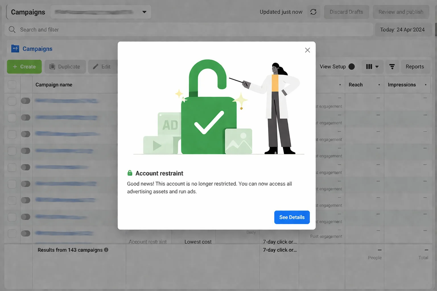Meta Ad Account Disabled Status