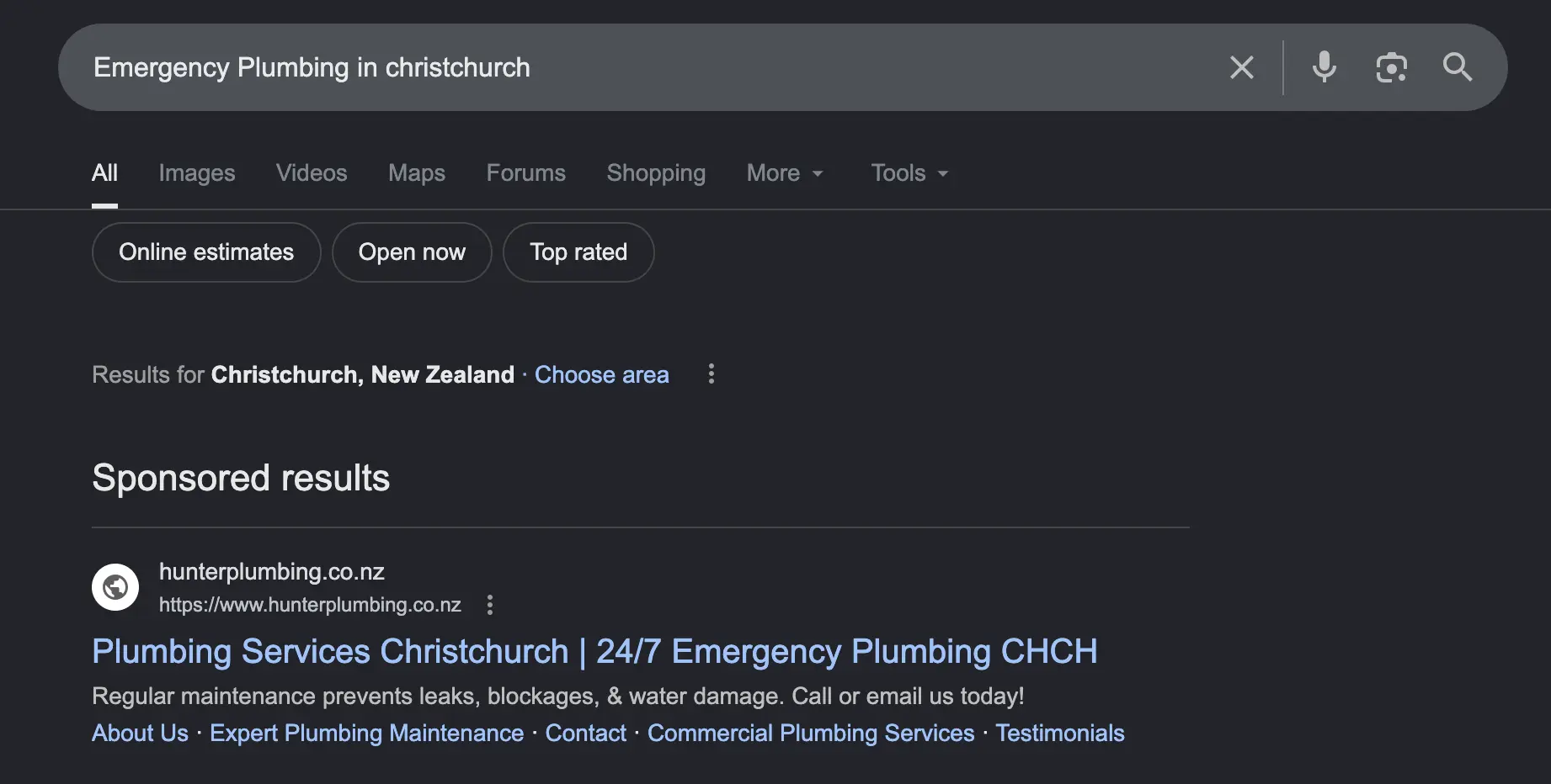 Screenshot of Google Ads dashboard showing calls
